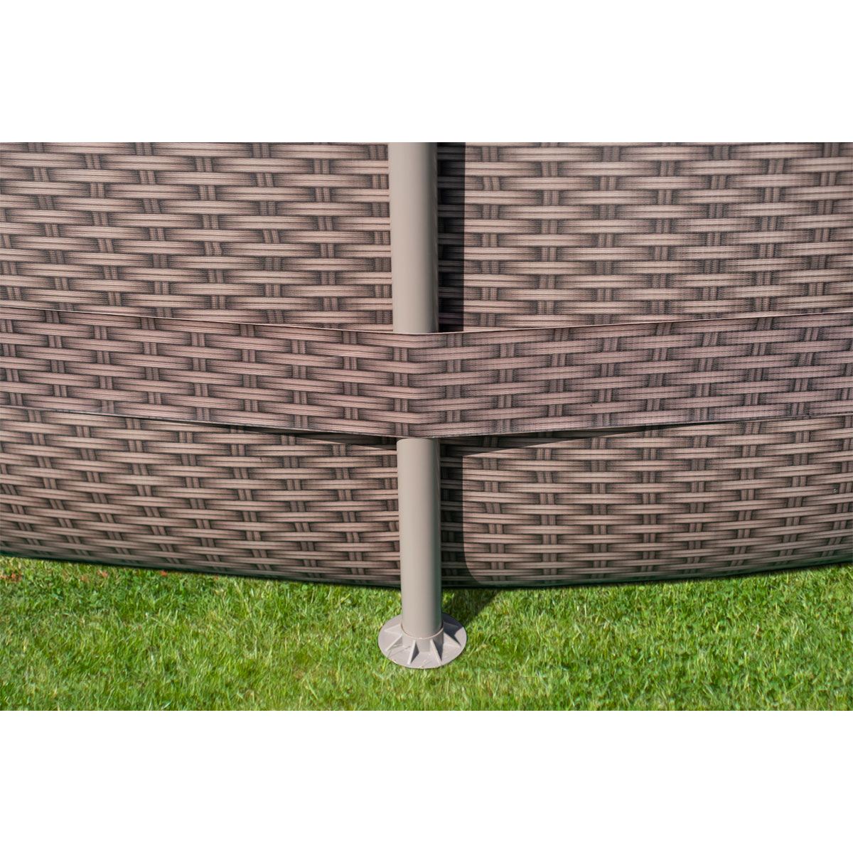 Summer Waves Active Frame Pool 457x457x107cm Rattan Braun Bild 4