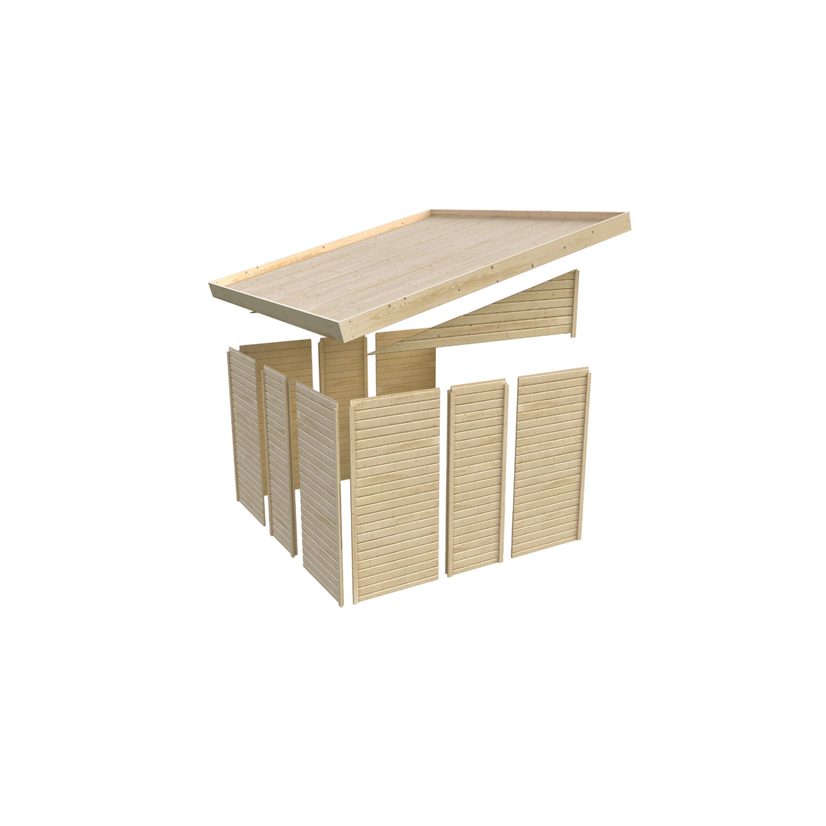 Karibu Gartenhaus Goerlitz terragrau Bild 9