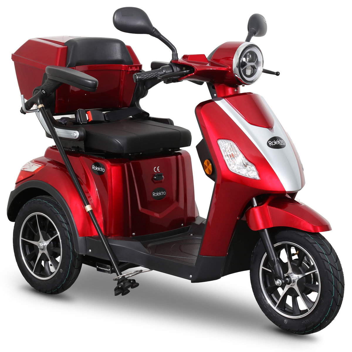 Rolektro E-Trike 1000W 60V-20Ah Bleigel Rot K011391488 Elektroroller | 15 V.2 Akkus Seniorenmobil