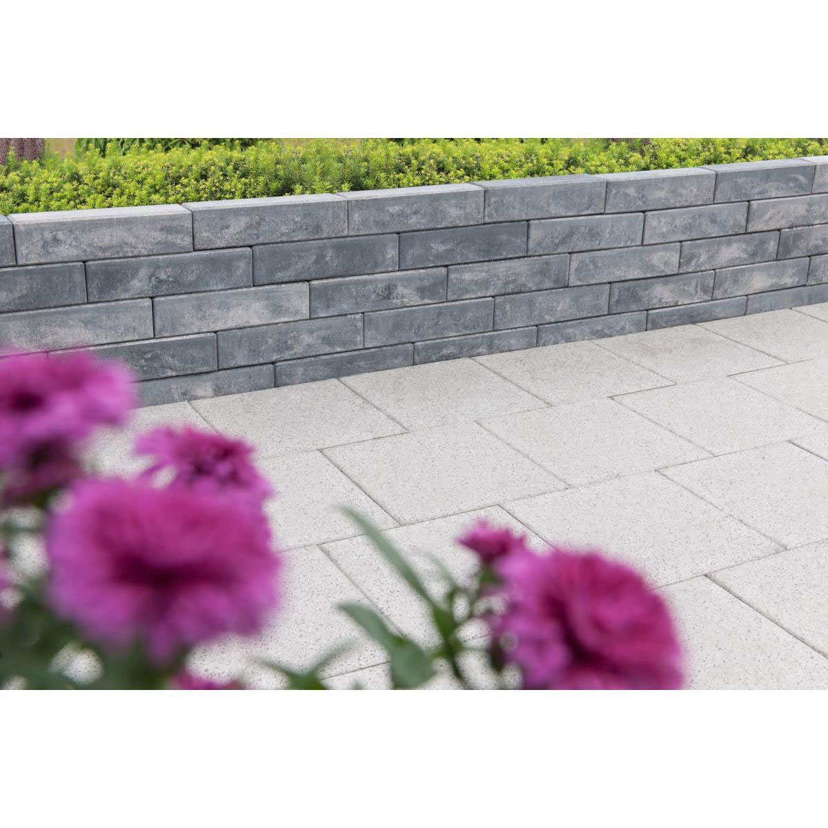 Diephaus  Mauerstein Linear Slim Weiß-Schwarz 40 x 10 x 10 cm Bild 2