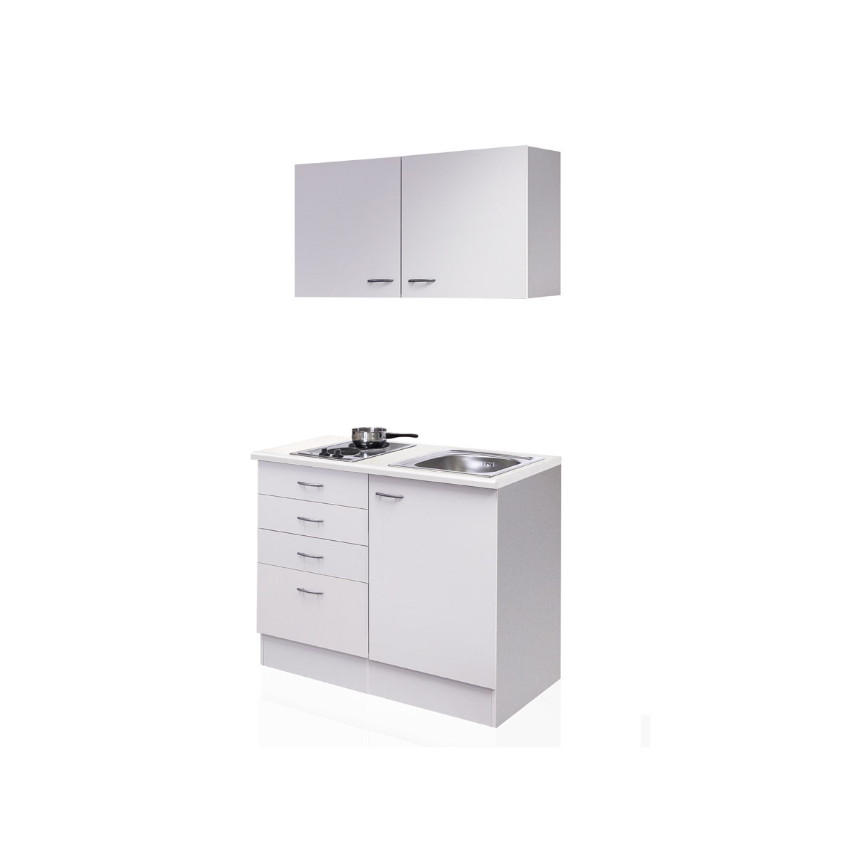 Flex-Well Miniküche „WITO 501-000“, 100x60 cm, weiß