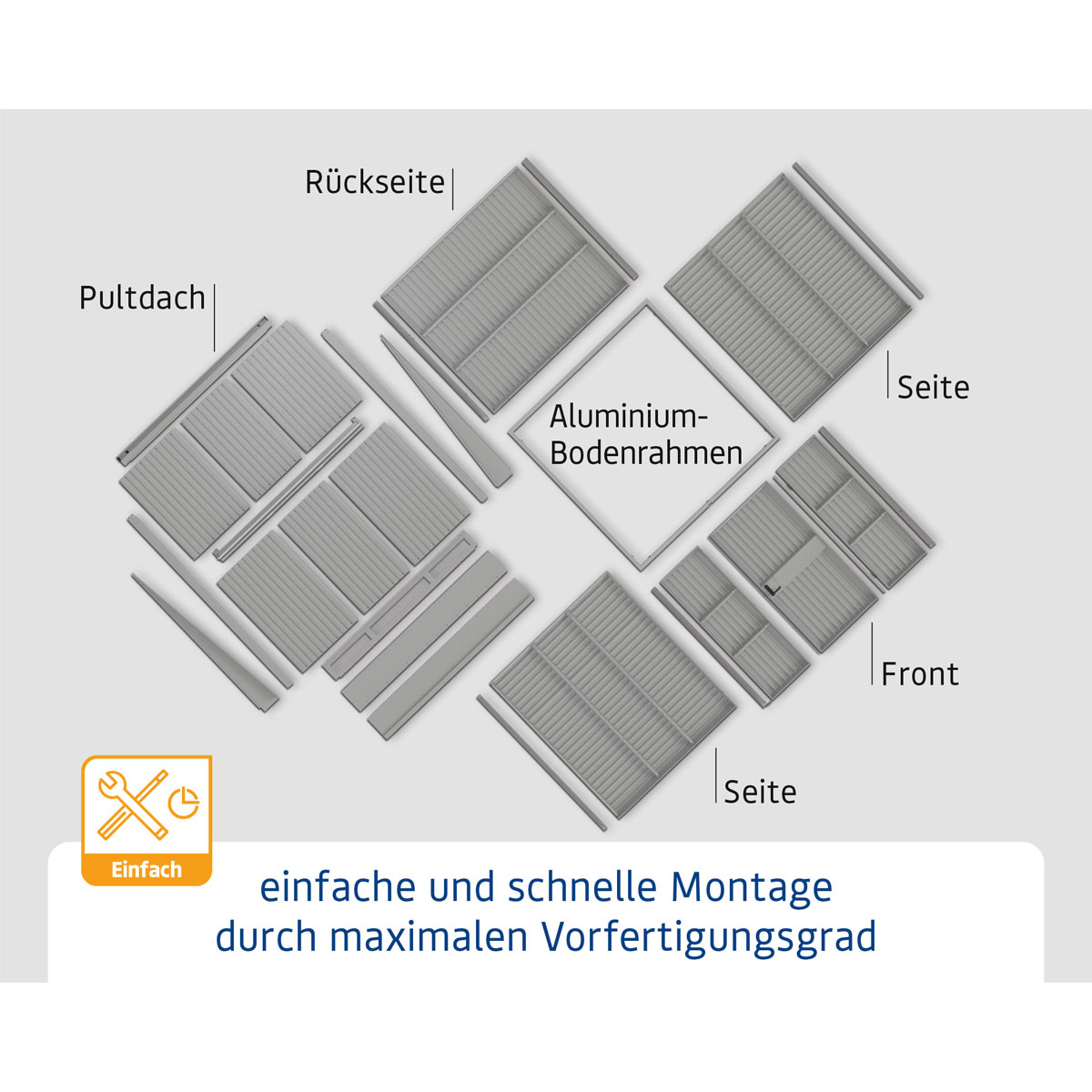 EcoStar  Gerätehaus Trend-PTyp 1RAL6005 1 flg Bild 7