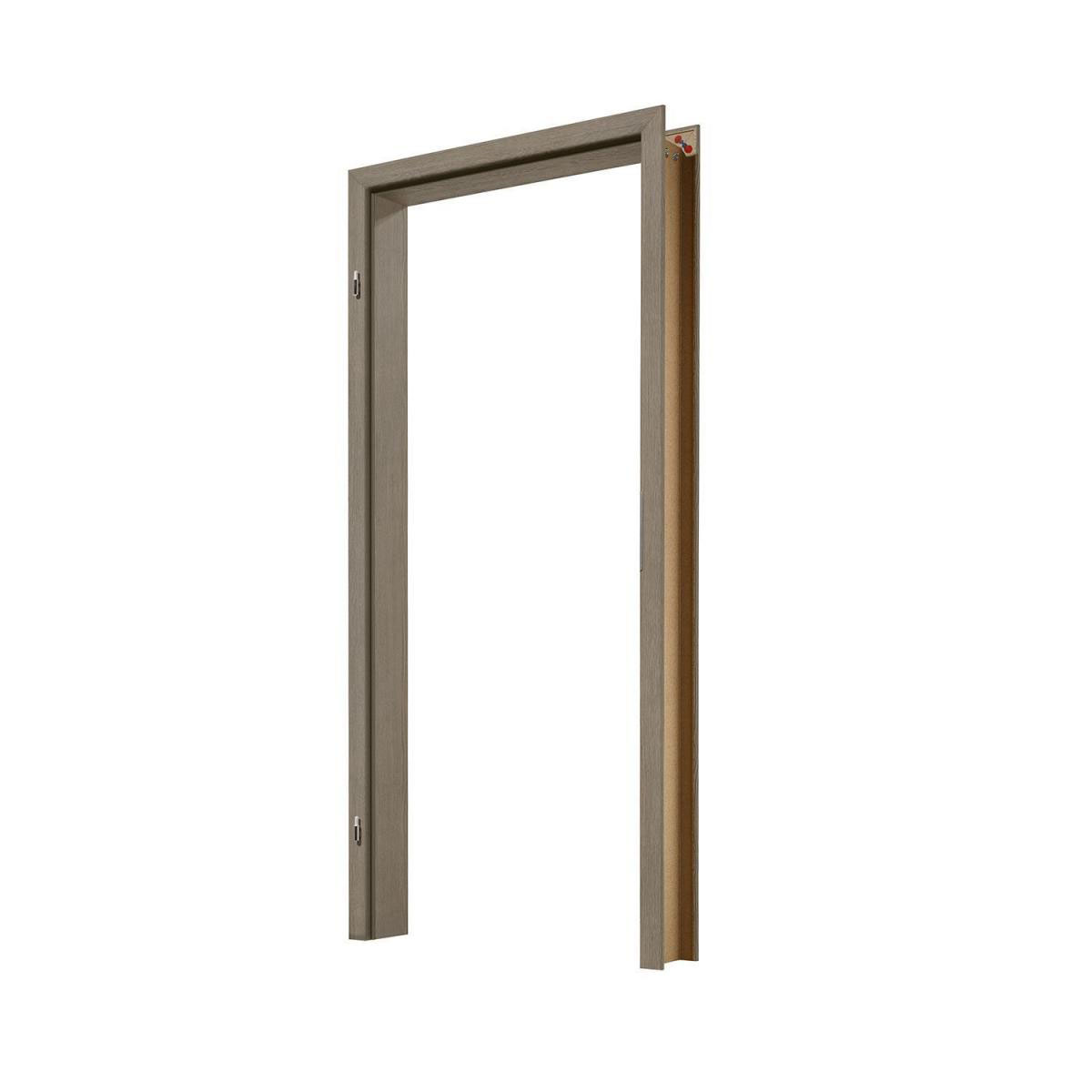 Borne Türzarge komplett CPL Lärche smoke 98,5 x 198,5 x 9 cm DIN links