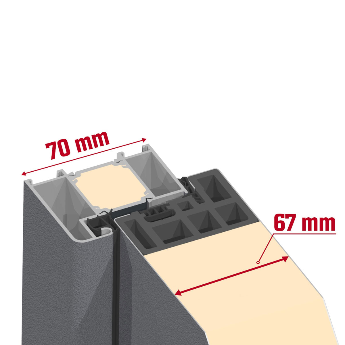 SplenDoor  Premium-Haustür Passivedoor Umea energiesparend anthrazit 100 x 210 cm links Bild 6
