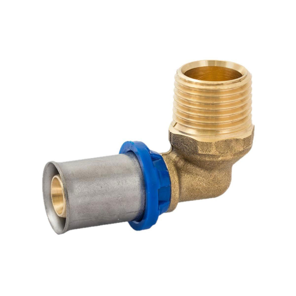 Kirchhoff Übergangswinkel 90 Pressfitting für Mehrschicht-Verbundrohr 16 mmx1/2AG Bild 1