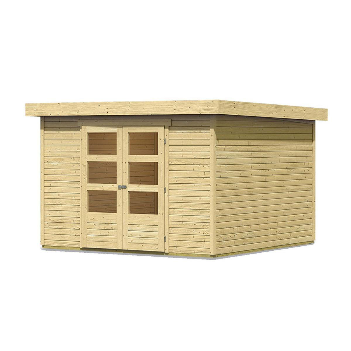 Karibu Gartenhaus Askola naturbelassen 302 x 306 x 216 cm Bild 2