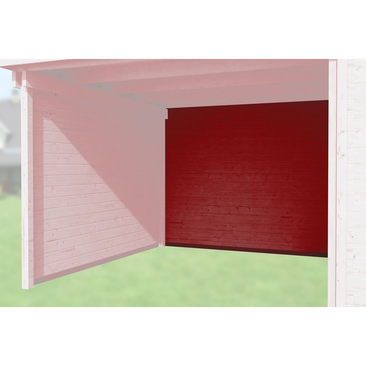 Weka Rückwand für Gartenhaus 126/172 Anbau 150 cm schwedenrot