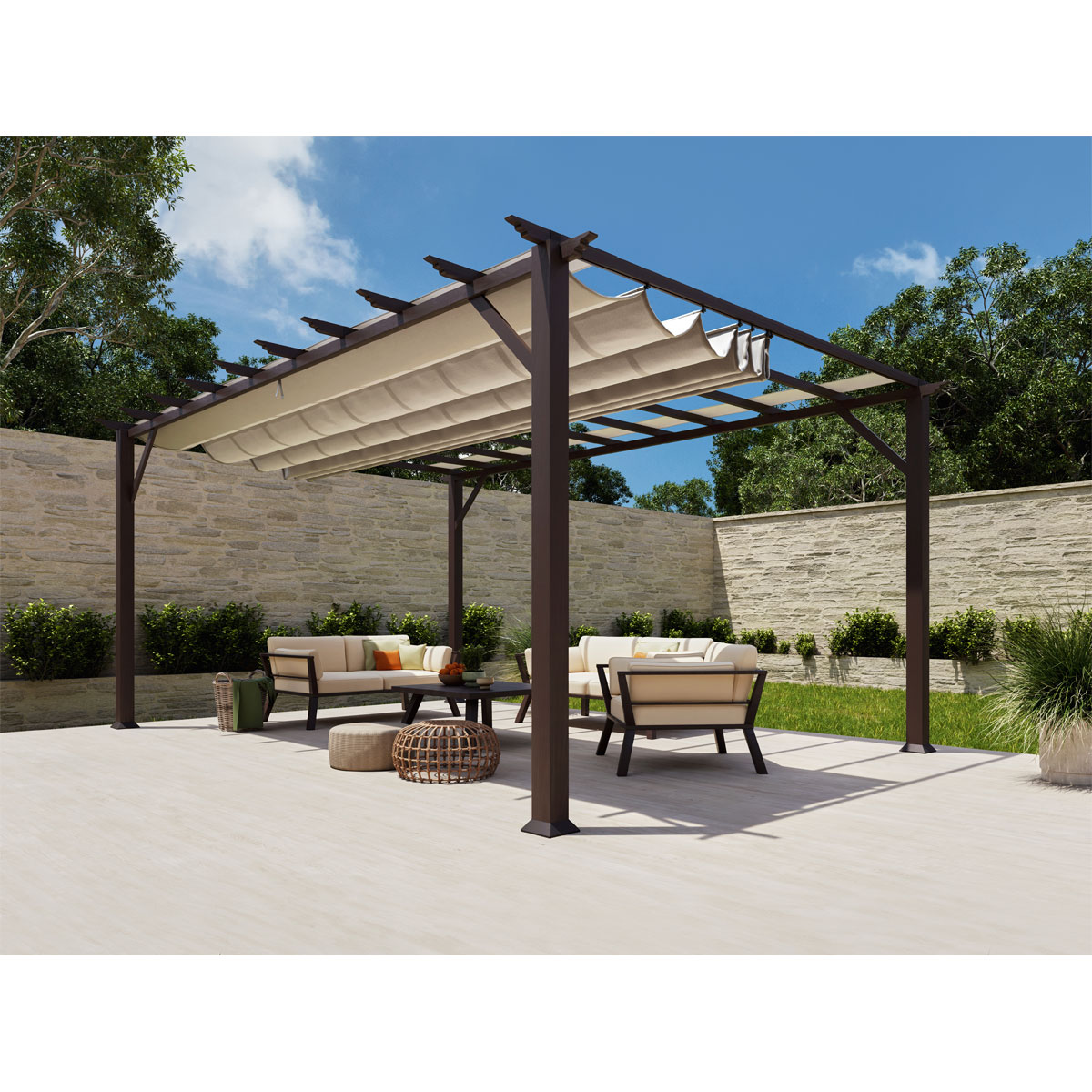 Paragon Outdoor Outdoor Pergola Florida 1116 350x505x236cm Dunkelbraun