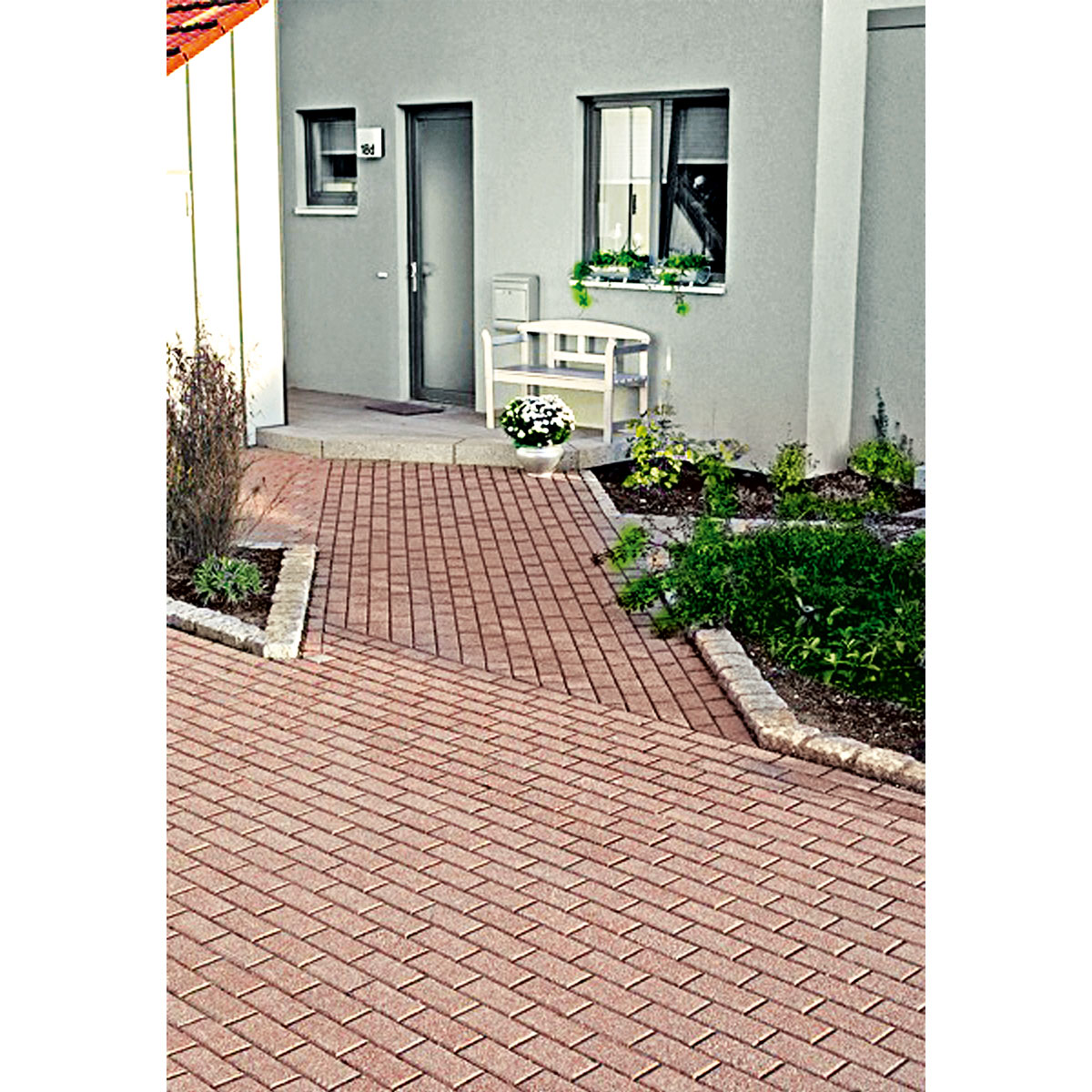 Lusit  Rechteckpflastersteine 20 x 10 x 6 cm rotbraun Bild 2