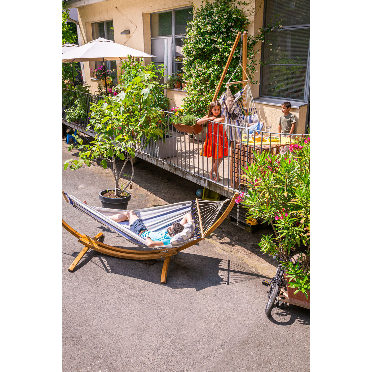 La Siesta Doppel-Stabhängematte Alisio Sea Salt Wetterresistent Bild 2