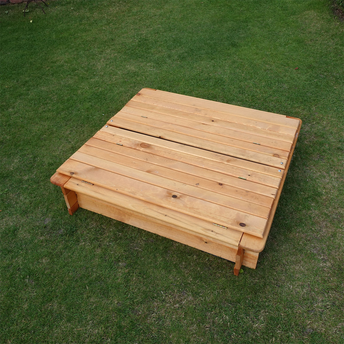 Promadino Sandkasten Donald 100 x 100 cm klappbare Abdeckung Bild 4