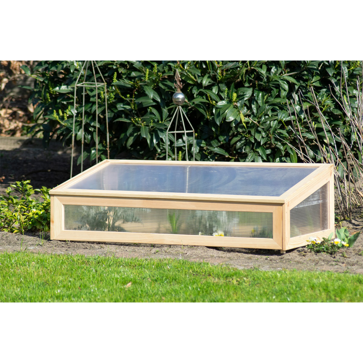 dobar Frühbeet-Aufsatz 128 x 67 x 31,5 cm Kiefer natur Bild 3