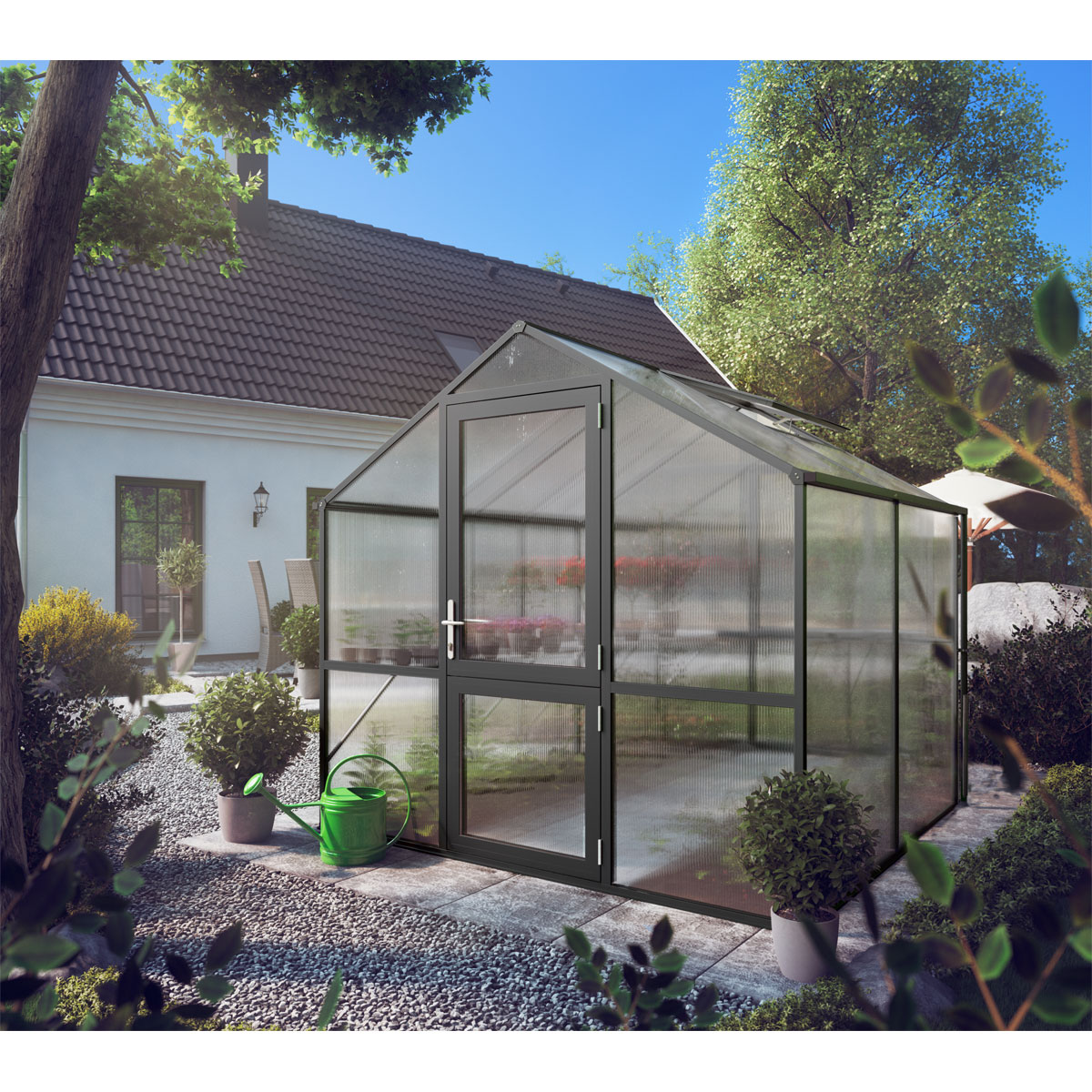 KGT Gewächshaus Rose II 5m² schwarz