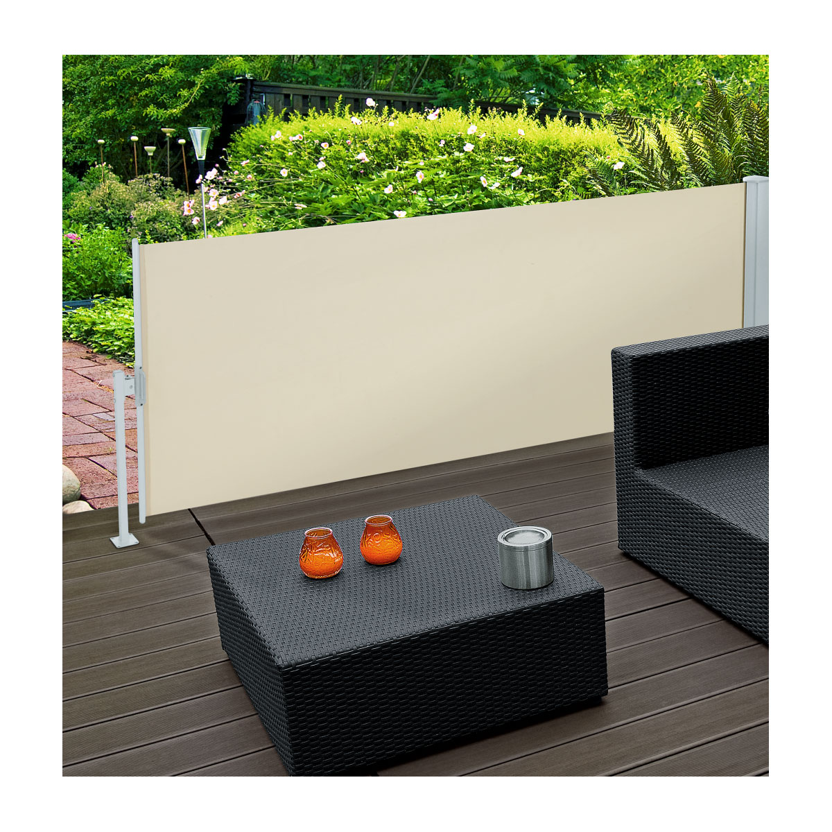 Durabil Flexibler Sichtschutz Höhe 150 cm beige beige 245219