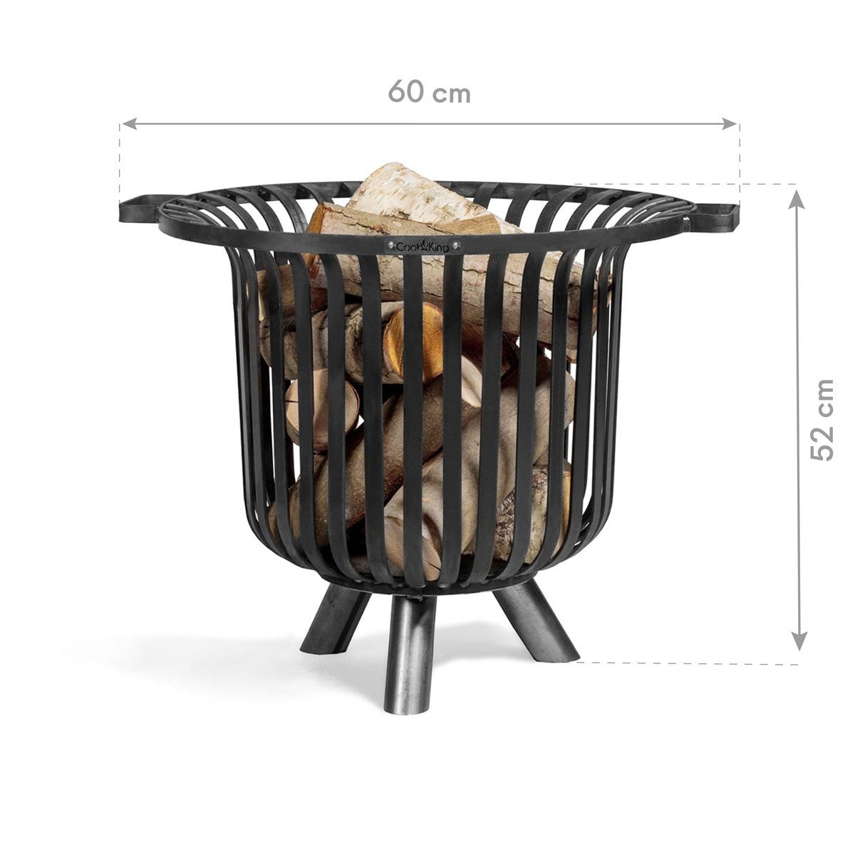CookKing Feuerkorb Verona 60 60x52cm Schwarz Bild 2