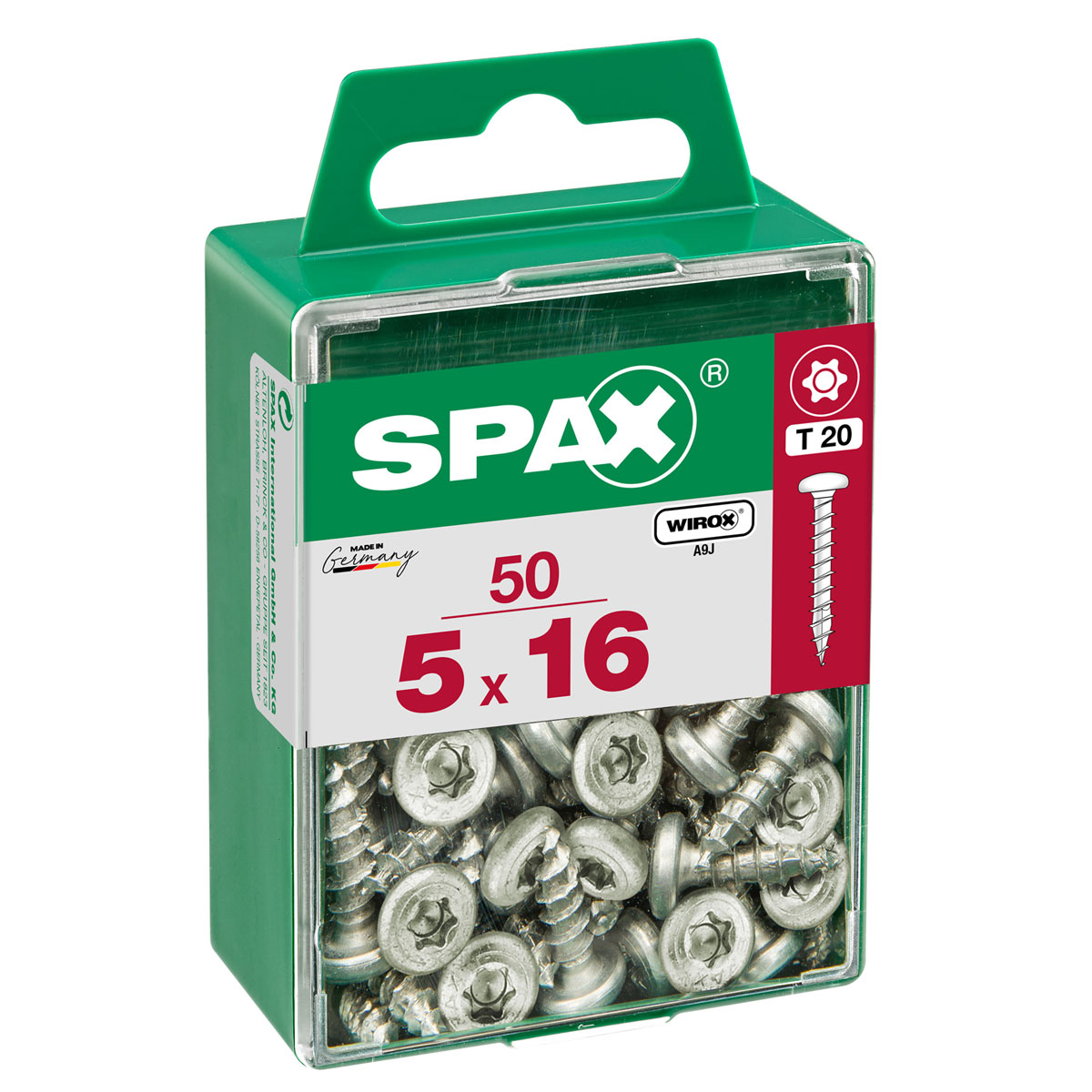 Spax Universalschraube WIROX Rundkopf 5 x 16 mm Torx 50 Stück
