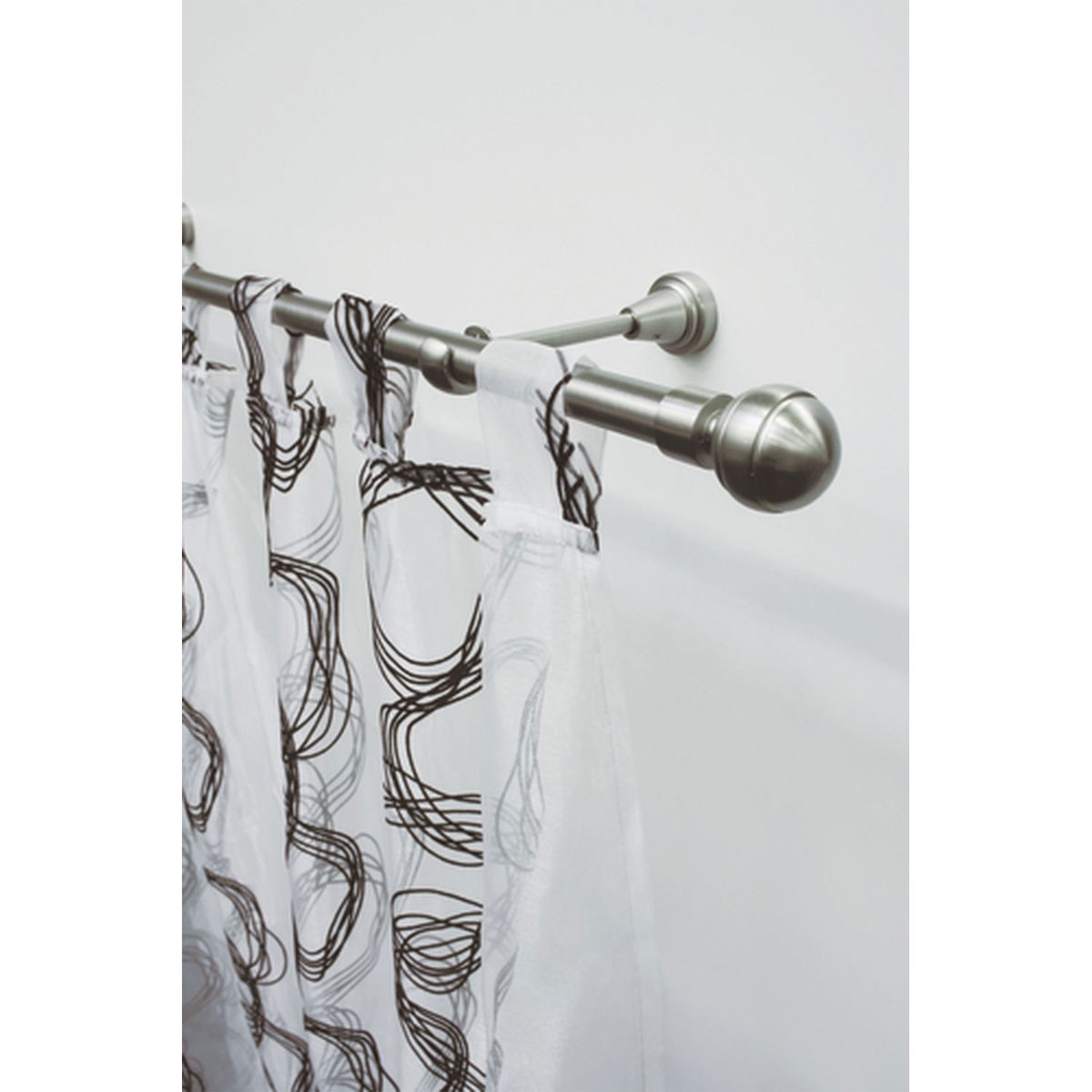 Gardinia Gardinenstange Ally 1-Lauf Durchmesser 19 mm 240 cm Edelstahl-optik Bild 3