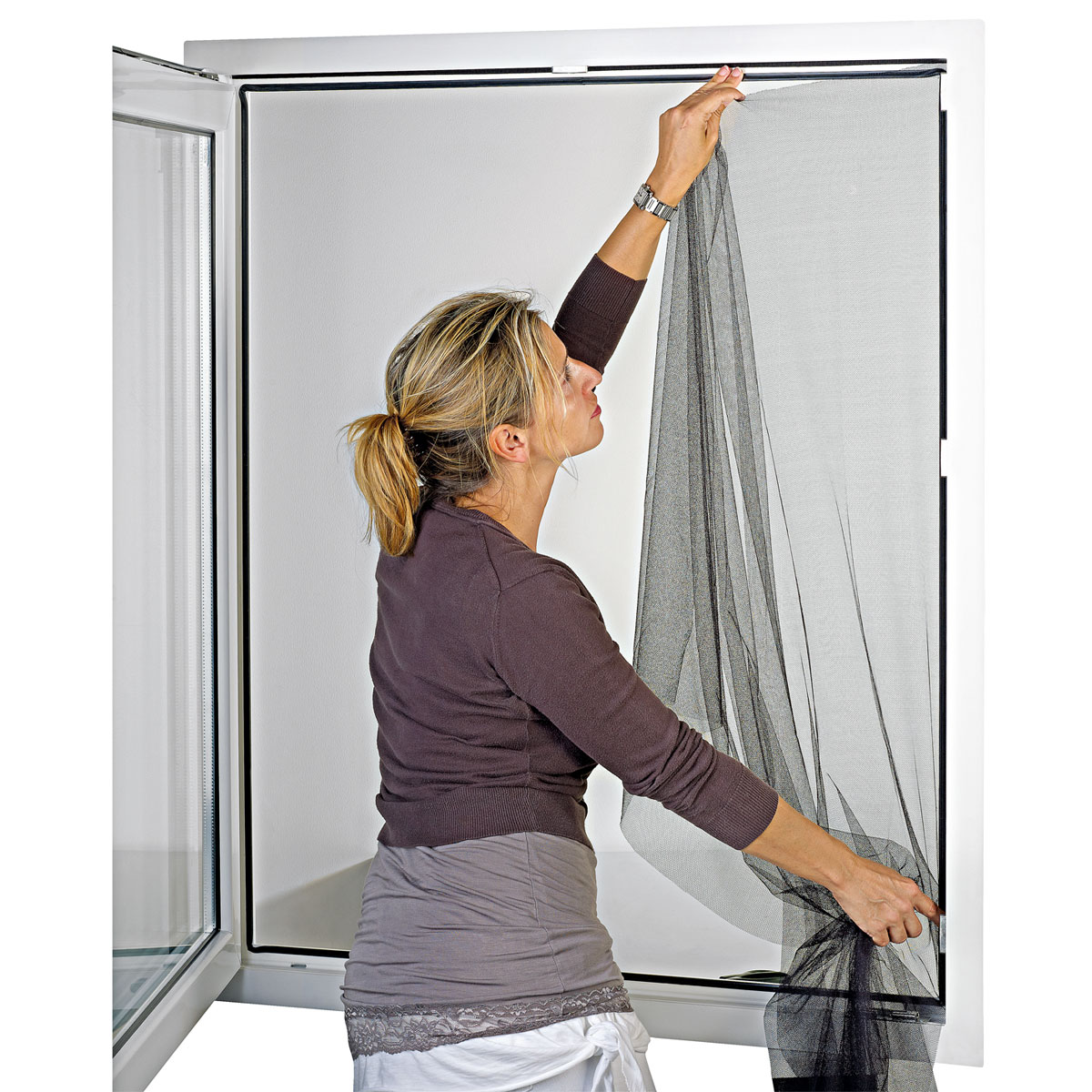 Basic Fliegengitter schwarz 130 x 150 cm Bild 2