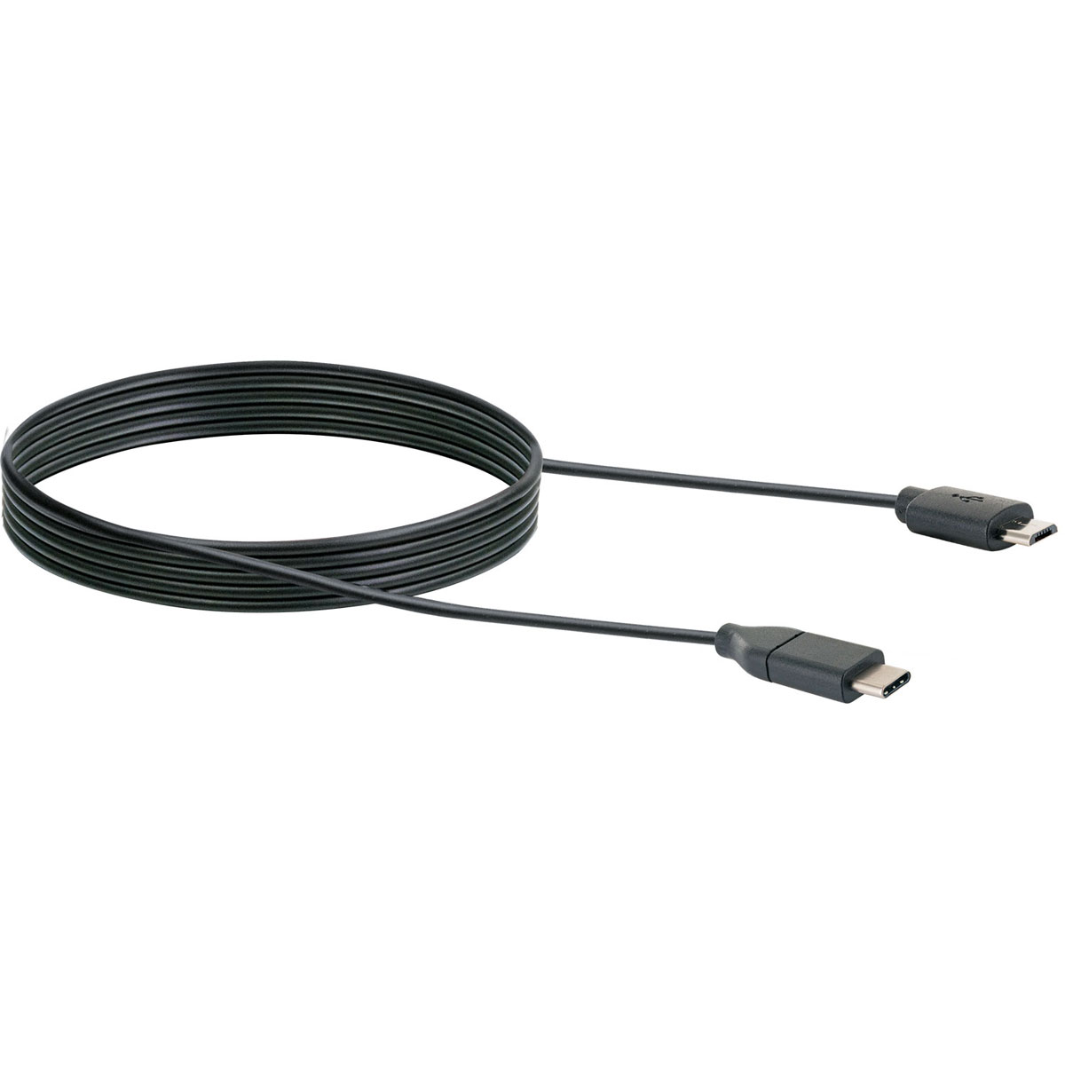 Schwaiger USB-3.1-Adapterkabel 3.1C-Stecker/2.0 Micro 1m schwarz Bild 1