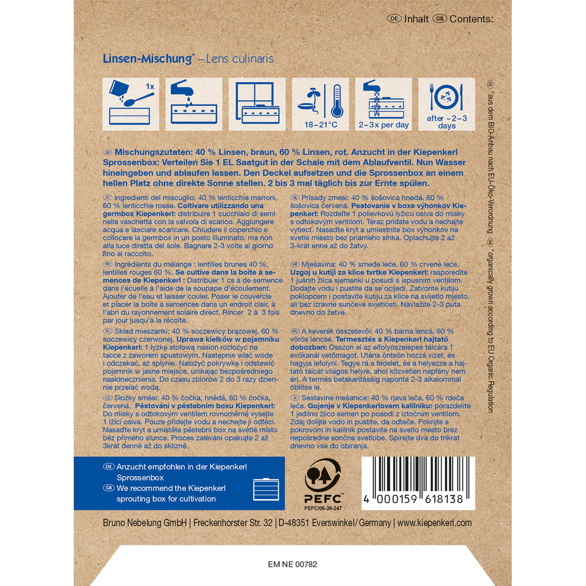 Kiepenkerl Keimsprossen Linsen-Mix Bio Bild 2