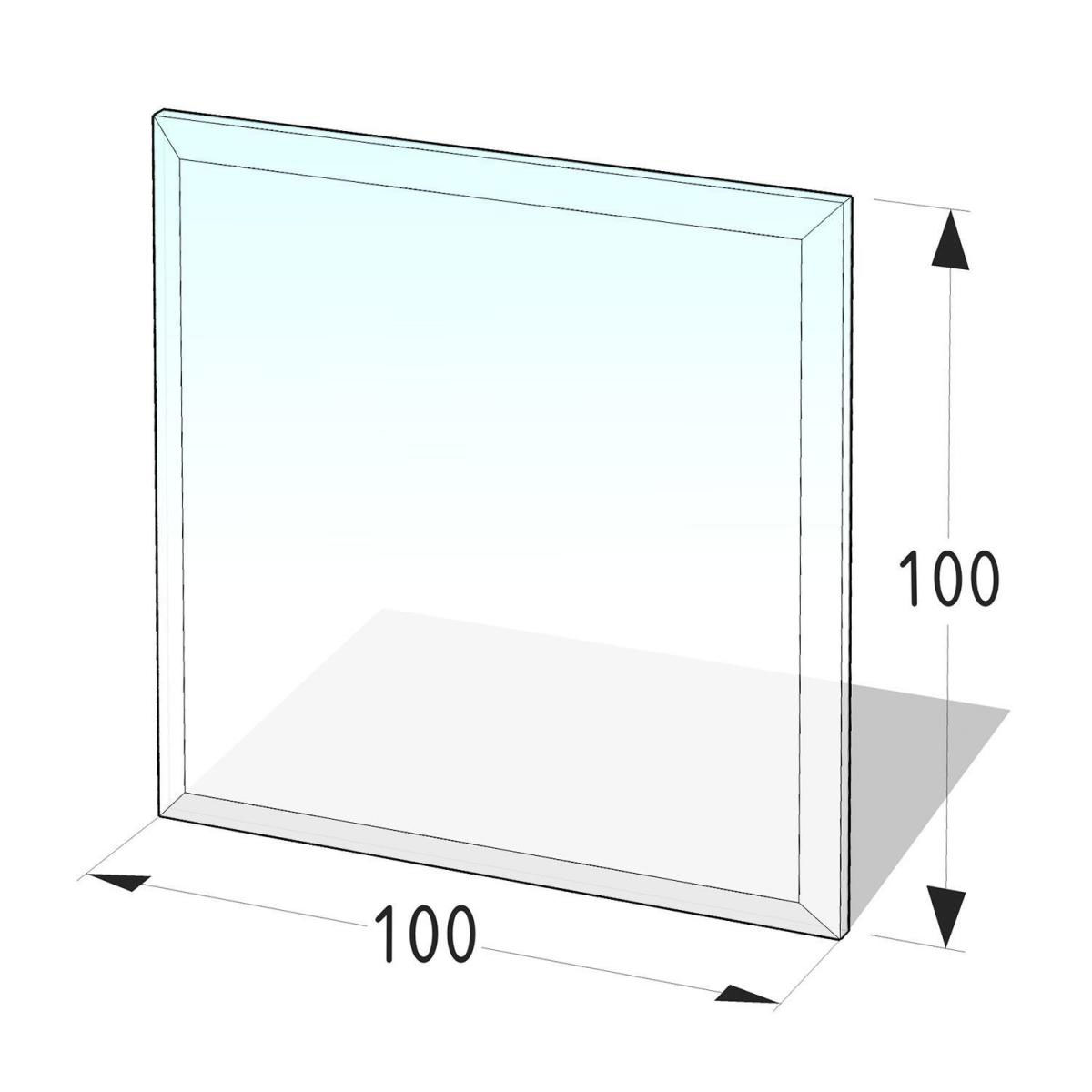 Glasbodenplatte Quadrat 100 x 100 cm