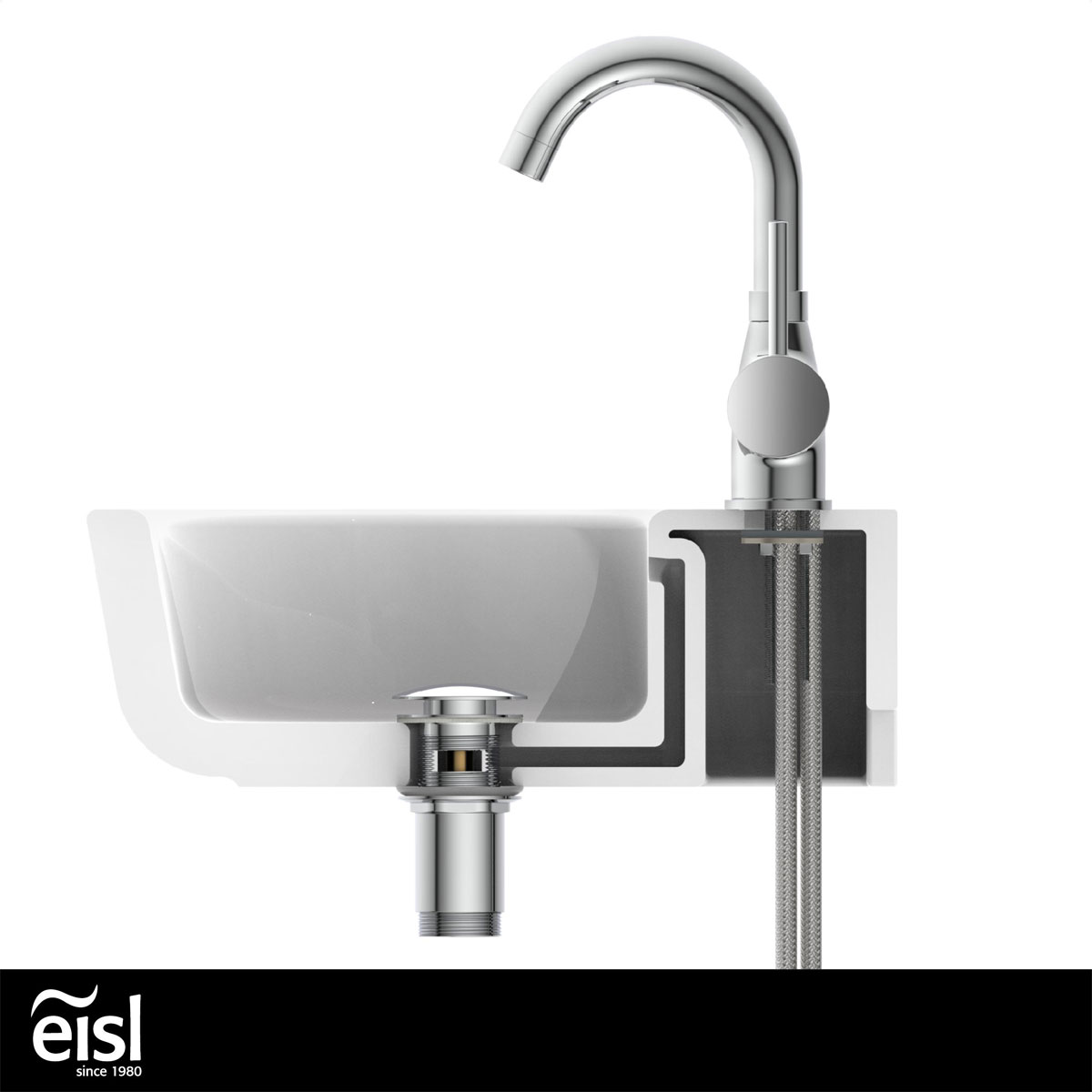 Eisl  Waschtischarmatur „Futura“ chrom mit Cold-Start-Funktion Bild 6