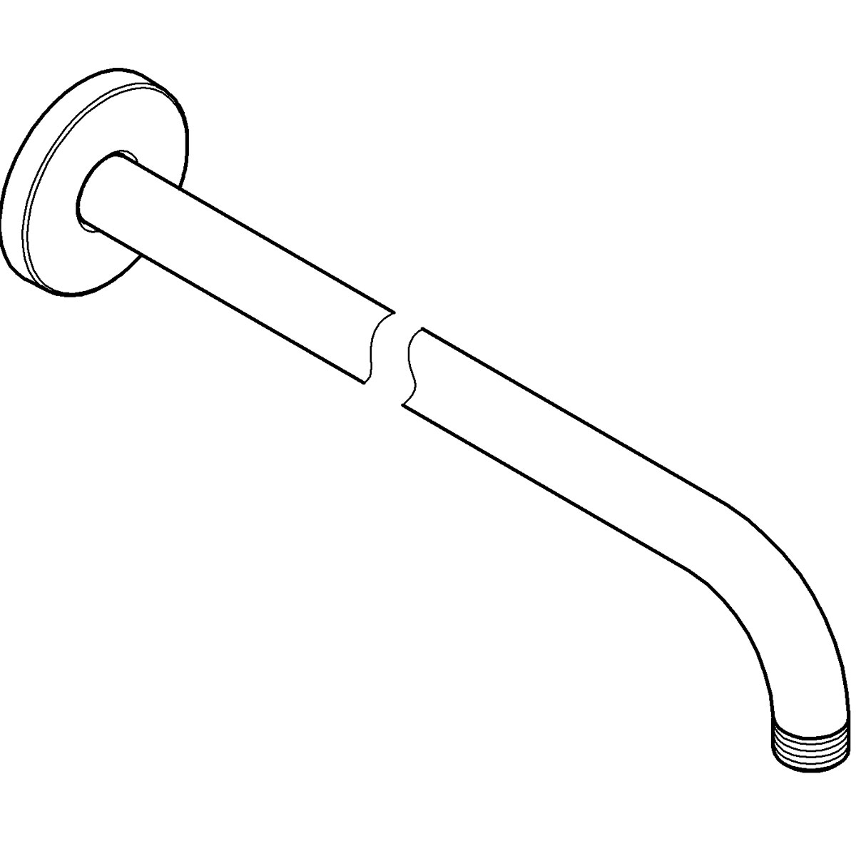 Grohe Brausearm Rainshower 38 x 5,3 cm chrom Bild 4