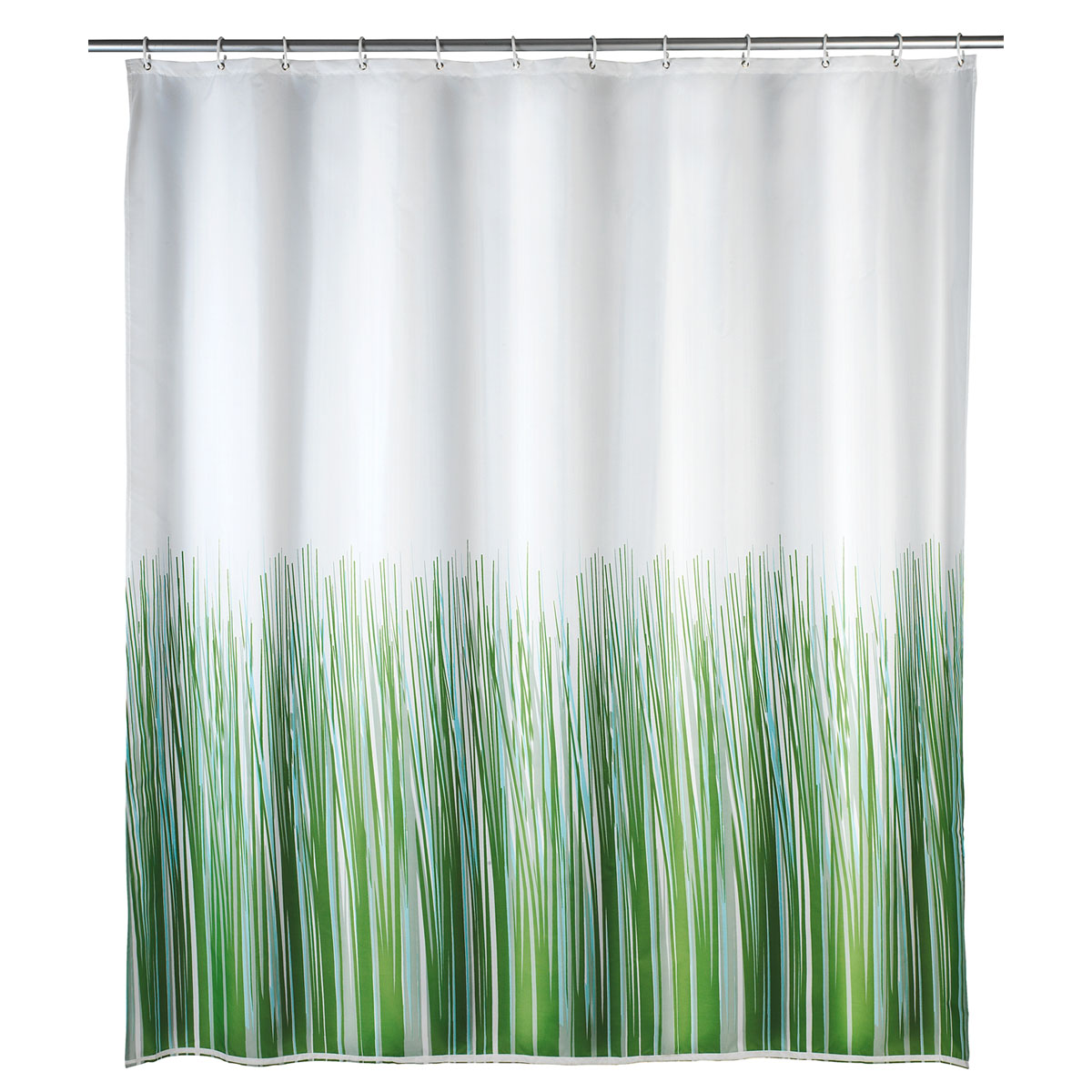 Wenko Anti-Schimmel Duschvorhang Nature Textil Polyester 180 x 200 cm waschbar