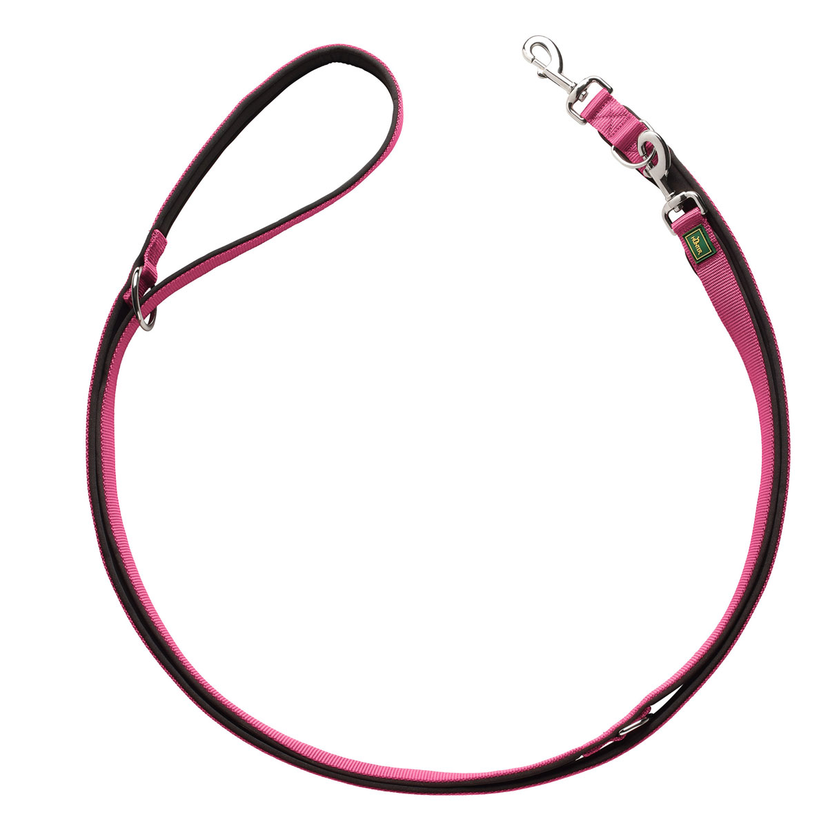 Hunter Führleine Neopren himbeer-schwarz 200 x 1 cm