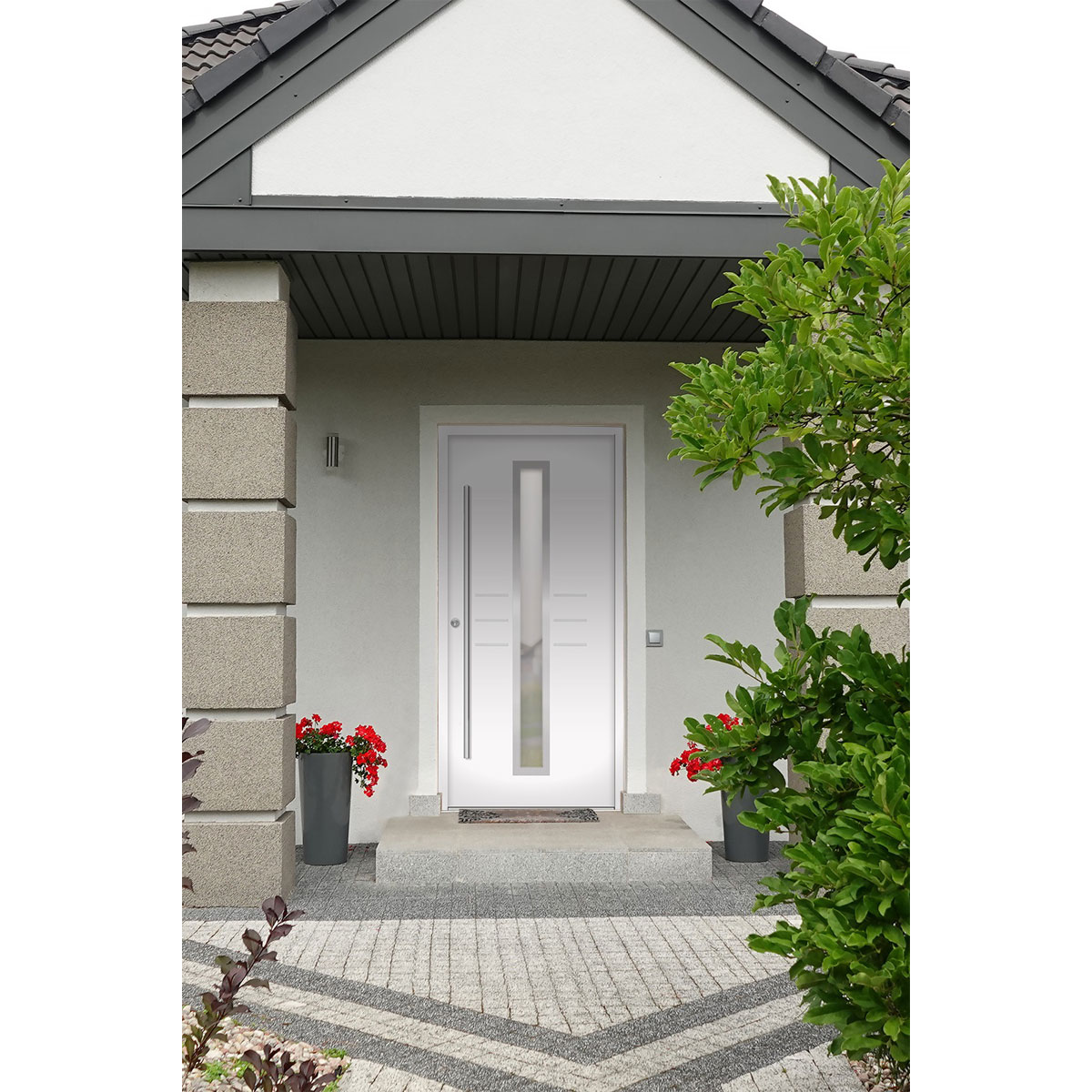 SplenDoor  Premium-Haustür Passivedoor Lund energiesparend weiss 100 x 210 cm links Bild 2