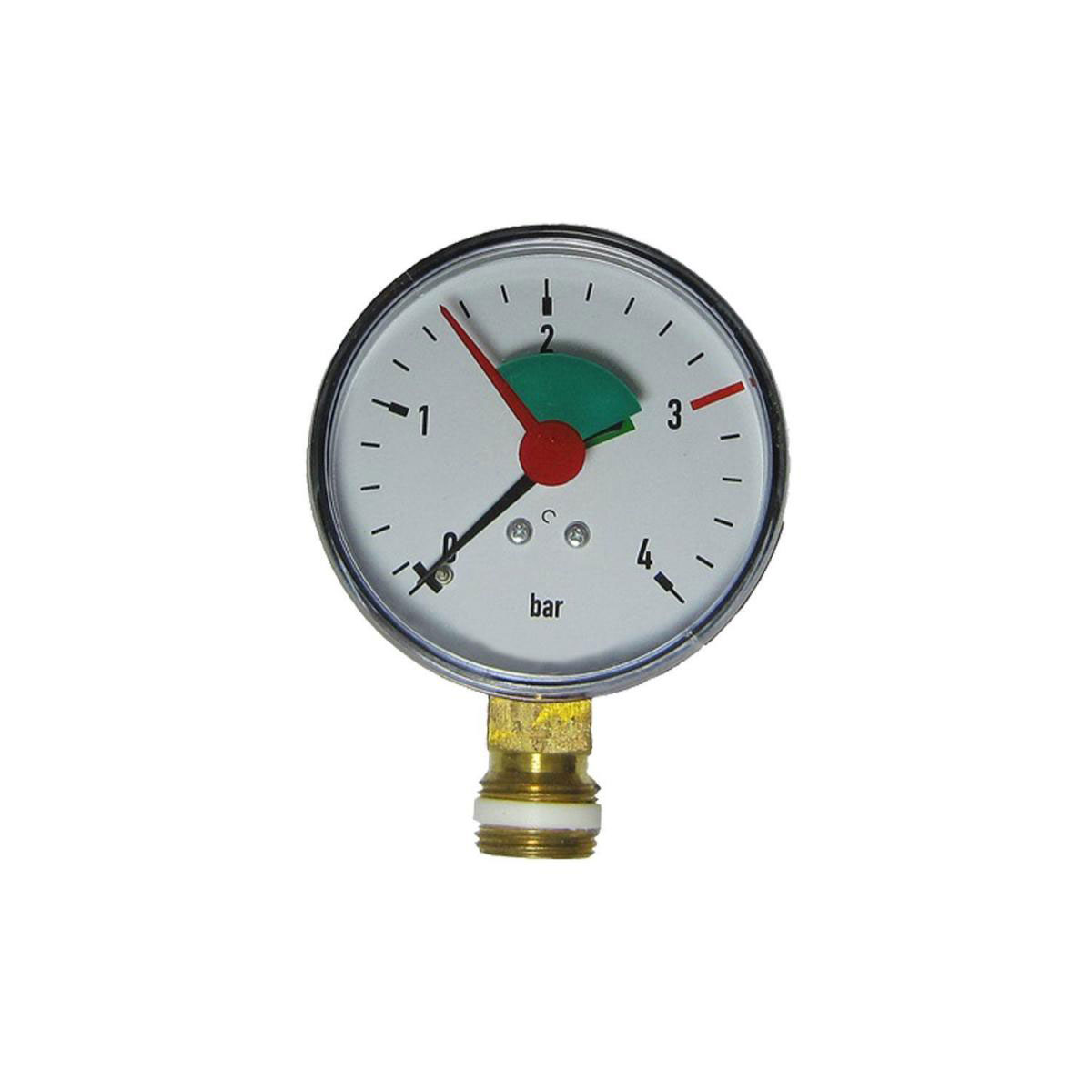 Manometer 0-4 Bar 3/8" Anschluß unten