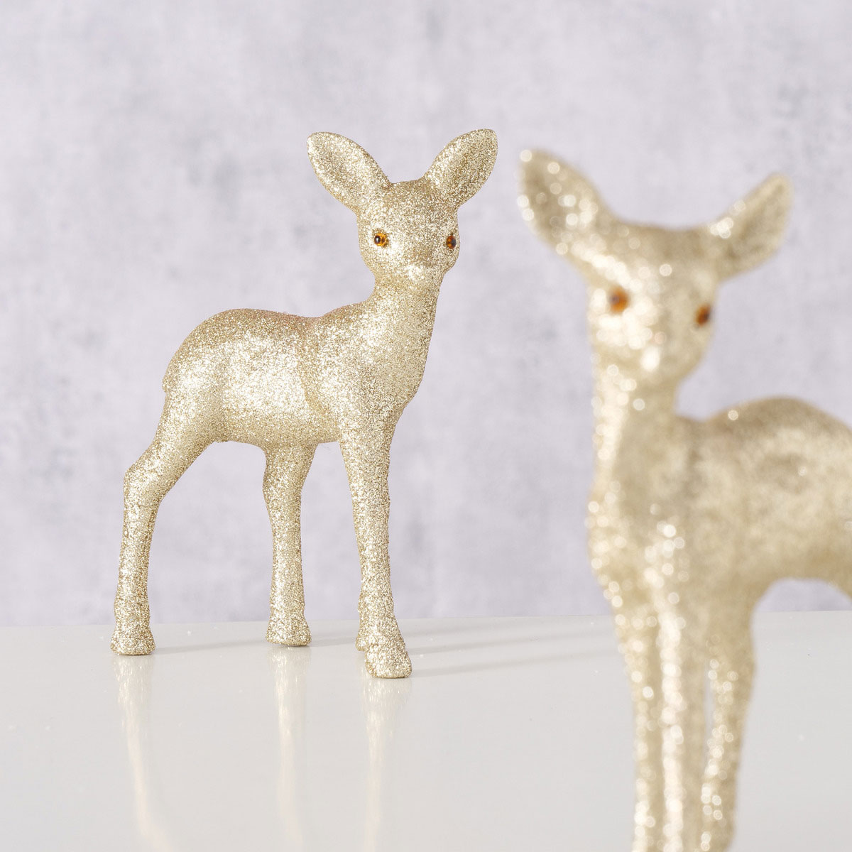 Figur Nelle Reh 2 teilig 13 x 5 x 15 cm gold Kunststoff Bild 7