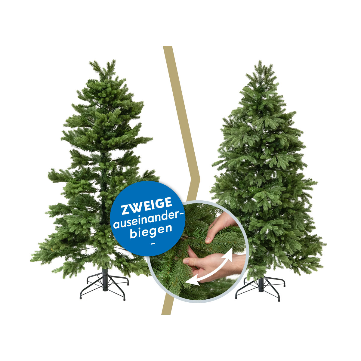 Evergreen Künstlicher Weihnachtsbaum Cedar Frost Kiefer 114x210cm Grün Weiß Bild 11