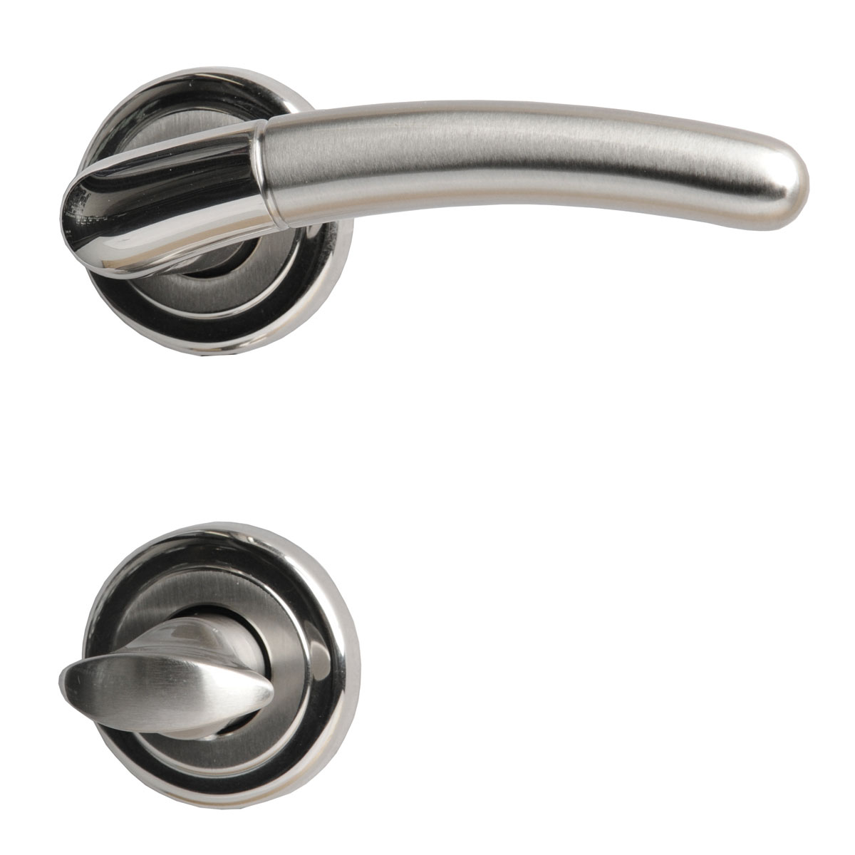 Alpertec Rosettengarnitur Betty-R Messing Chrom poliert/satiniert WC