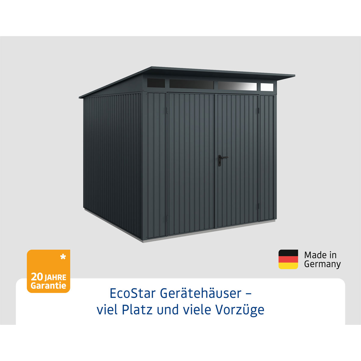 EcoStar  Gerätehaus Trend-PTyp 2RAL7016 2 flg Bild 2