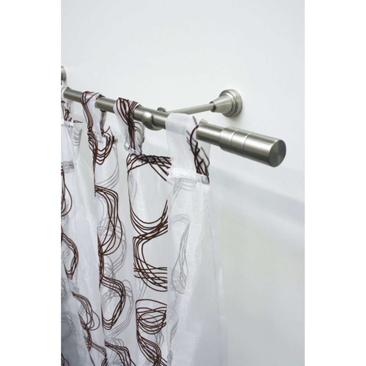 Gardinia Gardinenstange Ally 1-Lauf Durchmesser 19 mm 240 cm Edelstahl-optik Bild 2