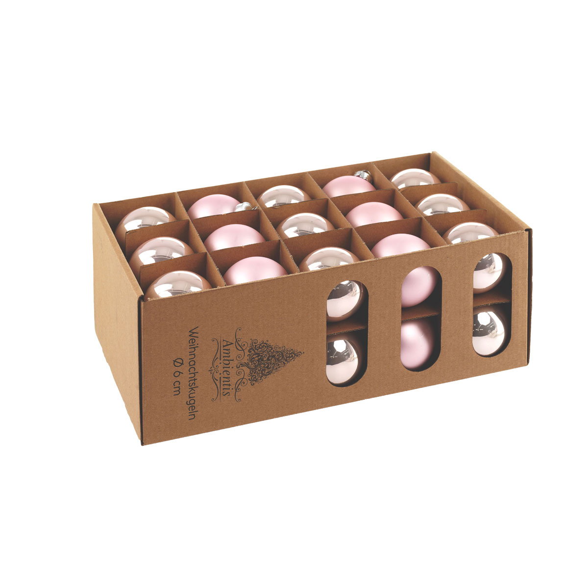 Ambientis Glaskugeln 6 cm rosa Mix Bild 2