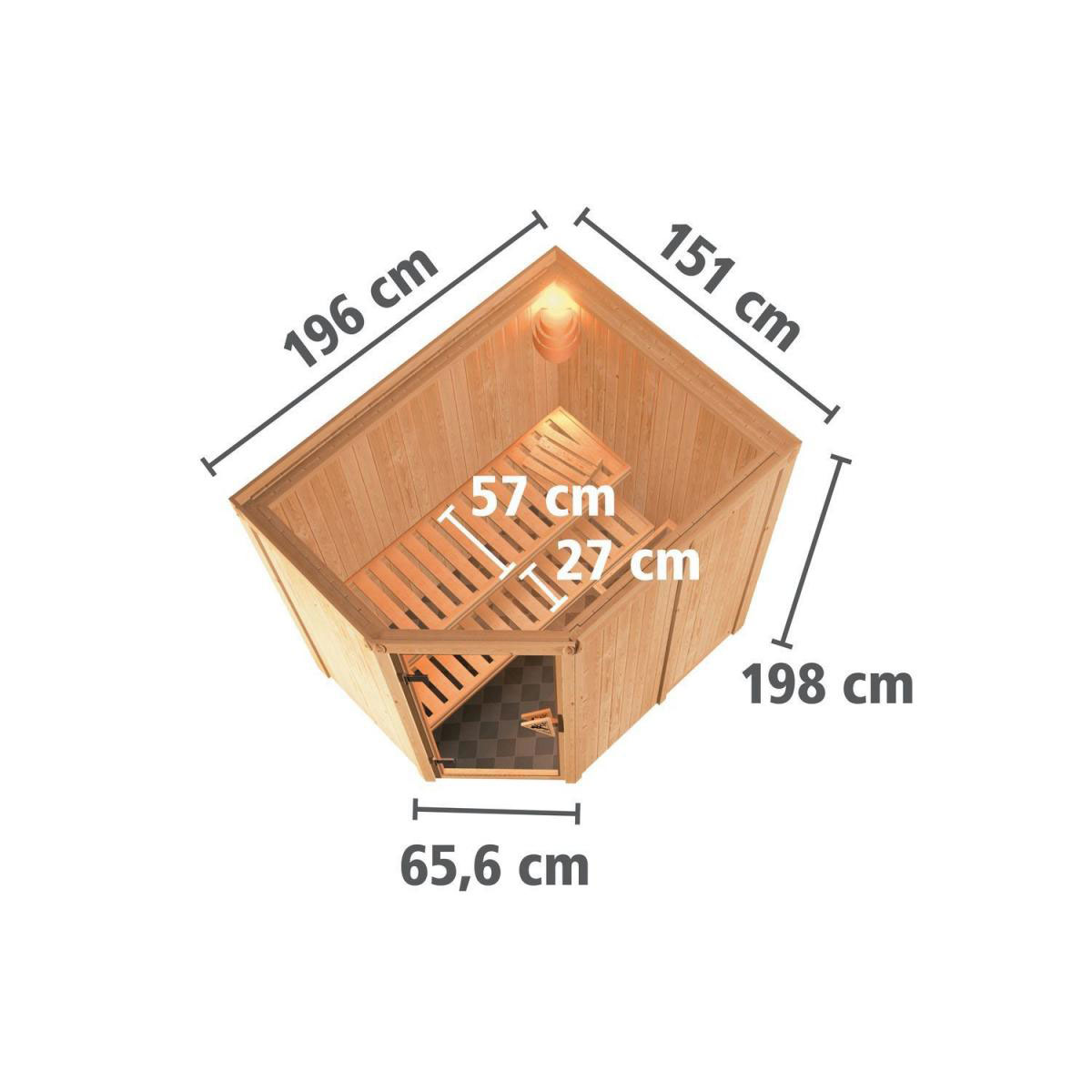Karibu Carin Eckeinstieg ohne Ofen ohne Kranz Energiespartür Bild 3