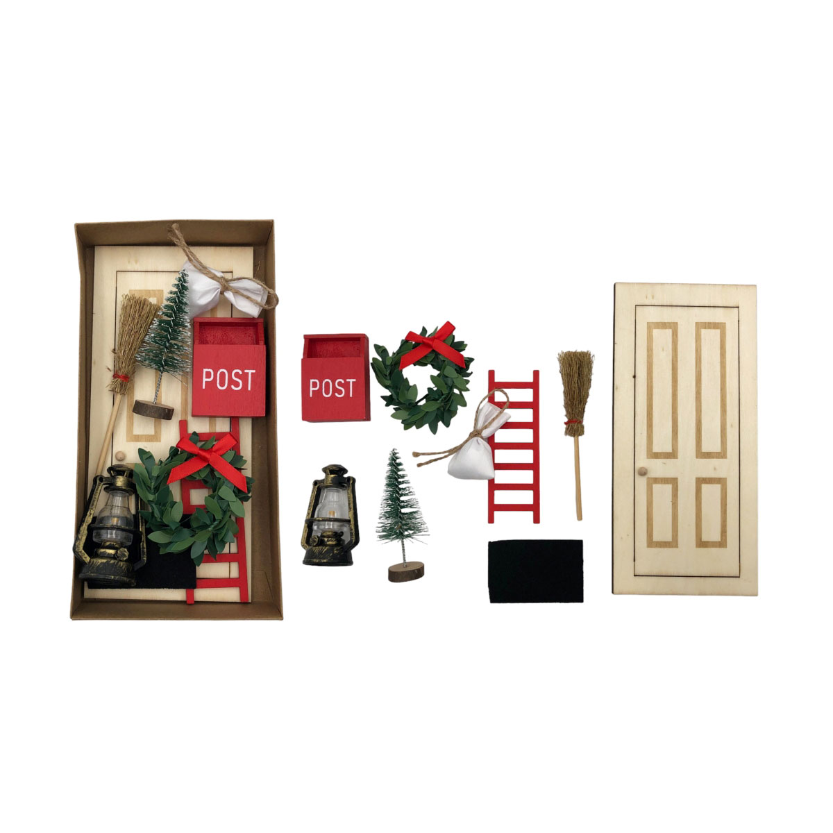 Wichtel-Set 18,5x9,5/3cm Holz/Kunststoff