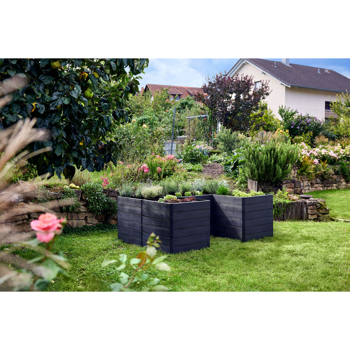 Garantia  Hochbeet Ergo Quadro U L 75 Wood, inkl. FLORA Wassersparsystem Bild 5