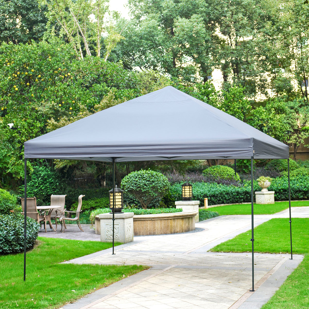Haveson Faltpavillon LxBxH 367 x 366 x 340 cm Farbe grau Stahlrahmen Überzug aus Polyester
