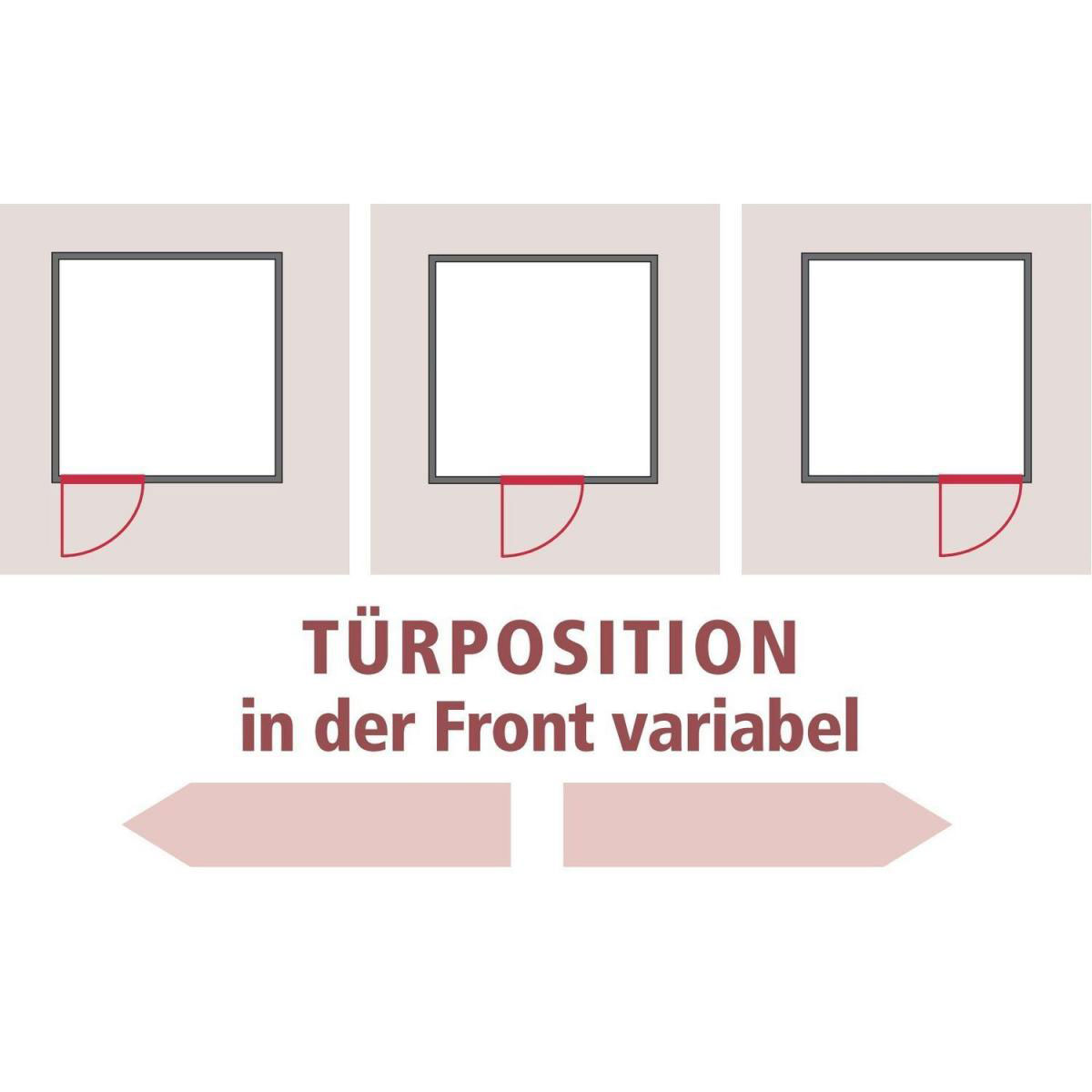 Karibu Sodin Fronteinstieg ohne Ofen mit Kranz Graphittür Bild 9