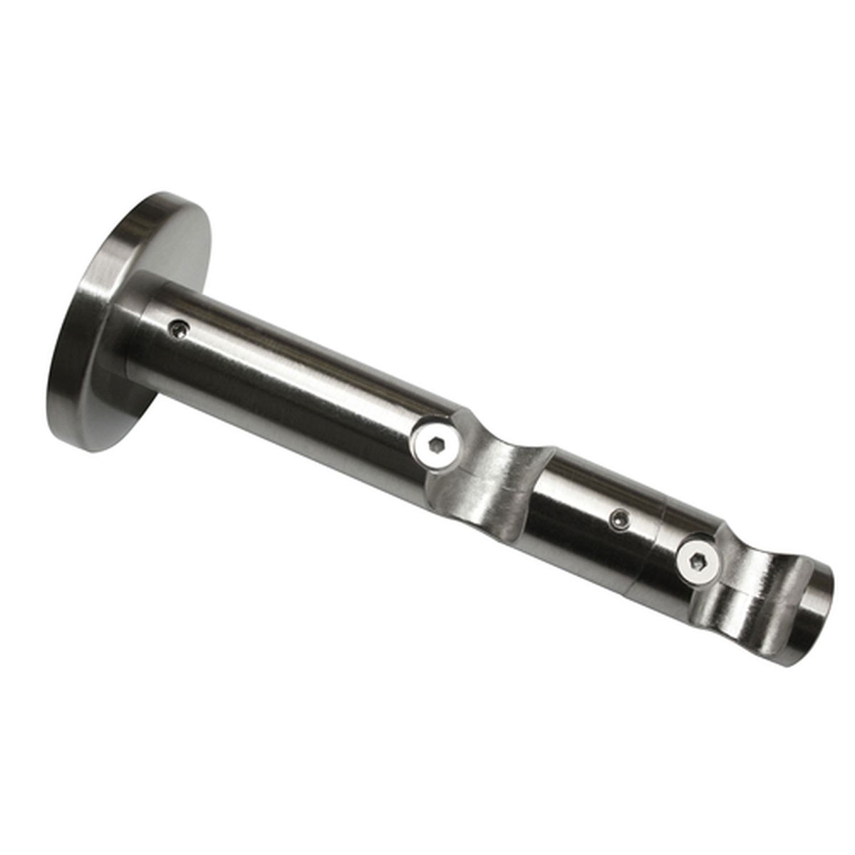 Gardinia Doppel-Kombiträger offen für Durchmesser 16 mm 7,5/5 cm Edelstahl-optik