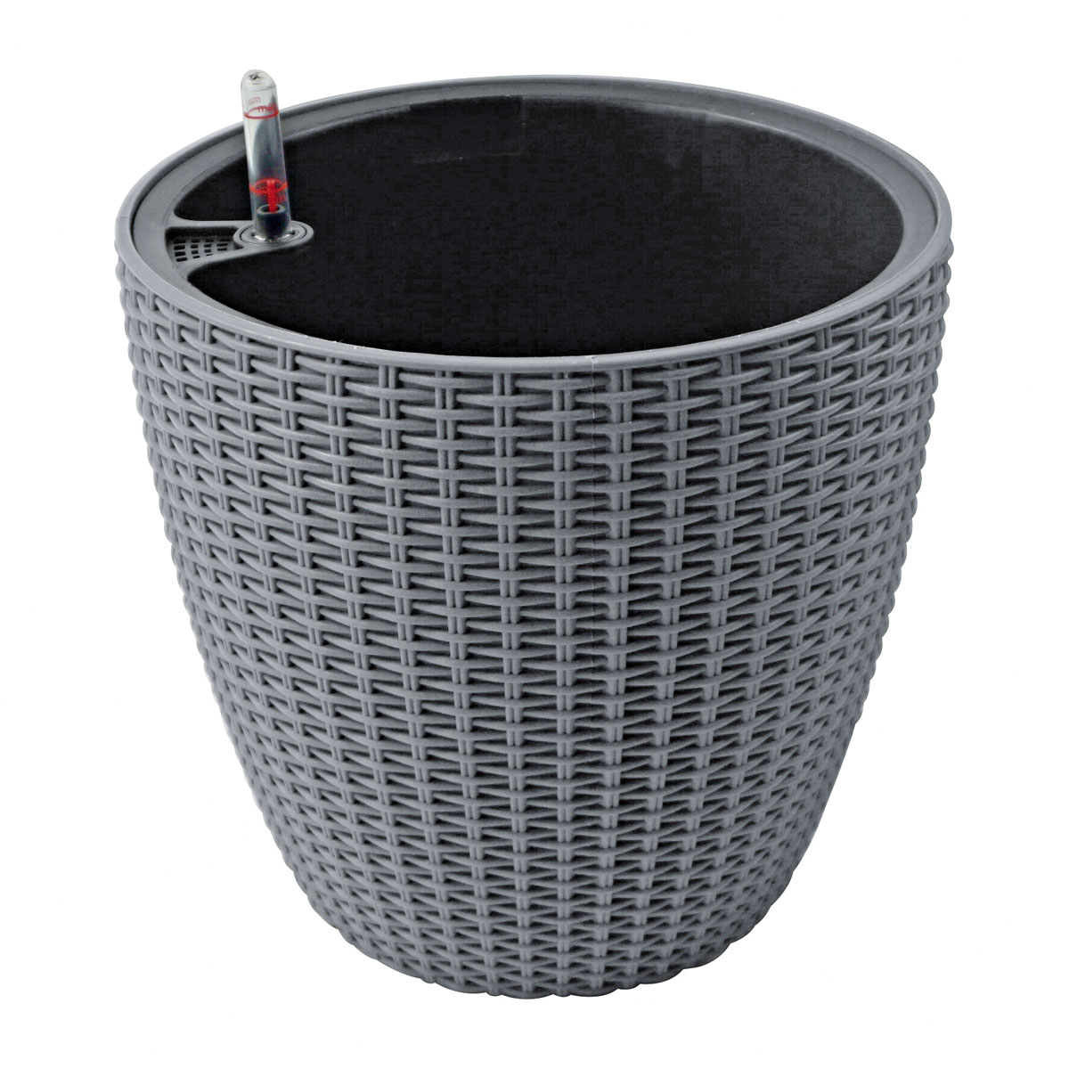 Haveson Topf Modern Trend mit Bewässerung Durchmesser 27 x 16 cm anthrazit