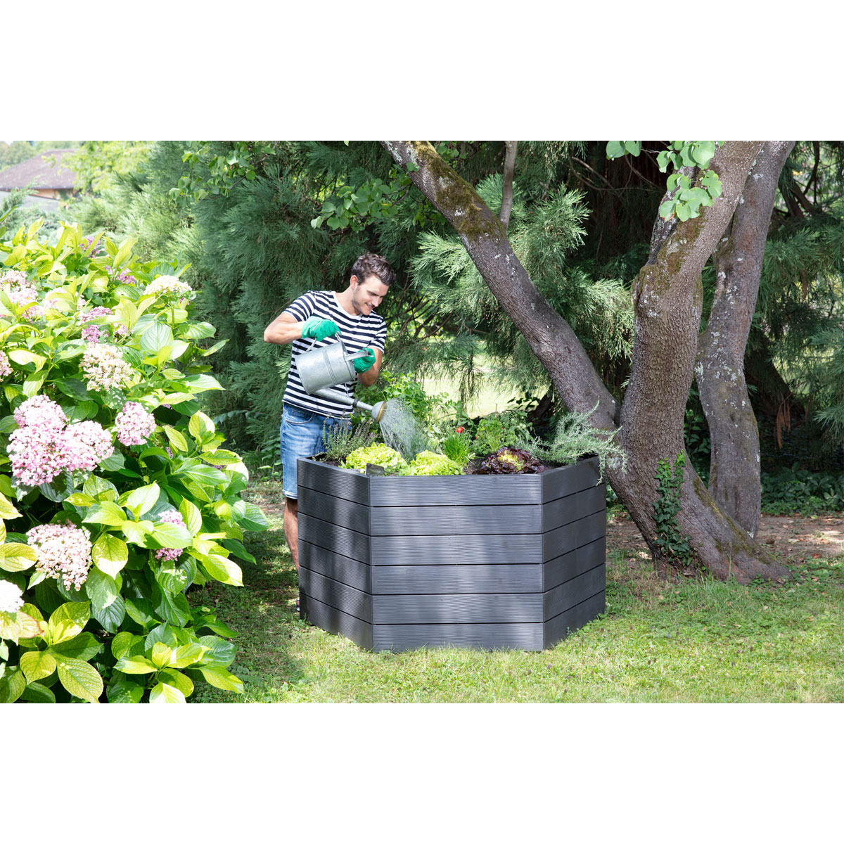 Garantia Hochbeet-System ERGO XL 6 Paneele inkl Verbinder wood Bild 6