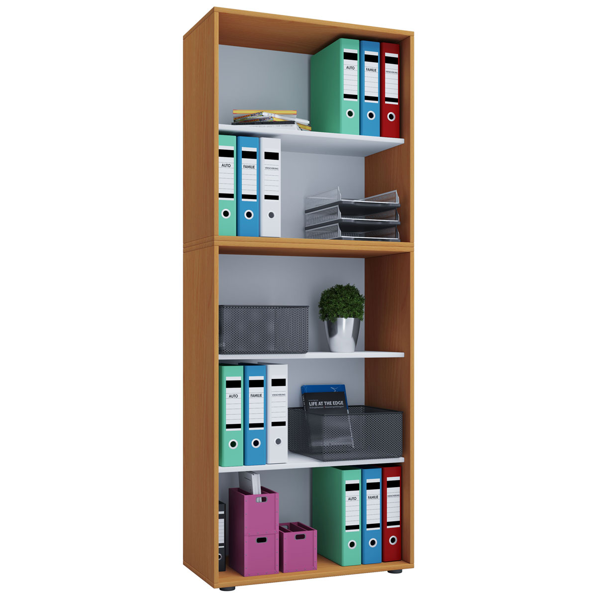 Büroregal Lona XXL ohne Türen braun Büroregal Lona XXL ohne Türen braun
