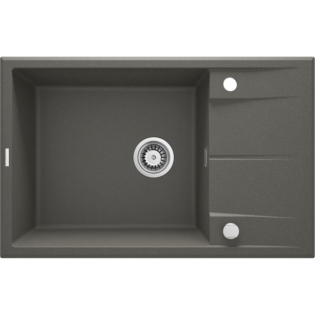 deante  1 Becken Granitspüle ERIDAN mit Abtropffläch anthrazit metallic