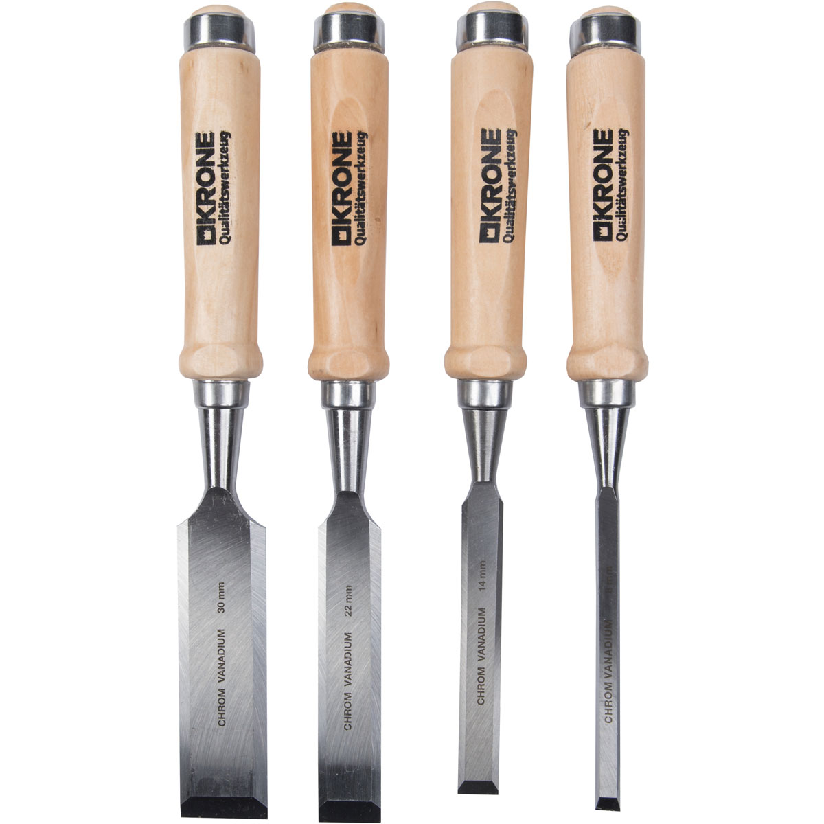 Krone  Stechbeitelsatz 4 teilig 