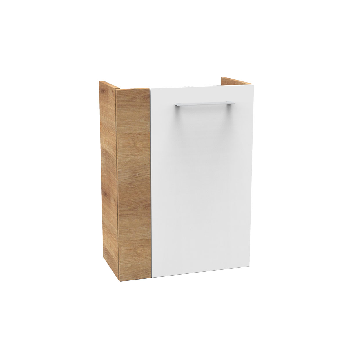 Fackelmann Gäste-WC Waschtischunterschrank rechts SBC 440 x 600 x 243 mm AstEiche/Weiß