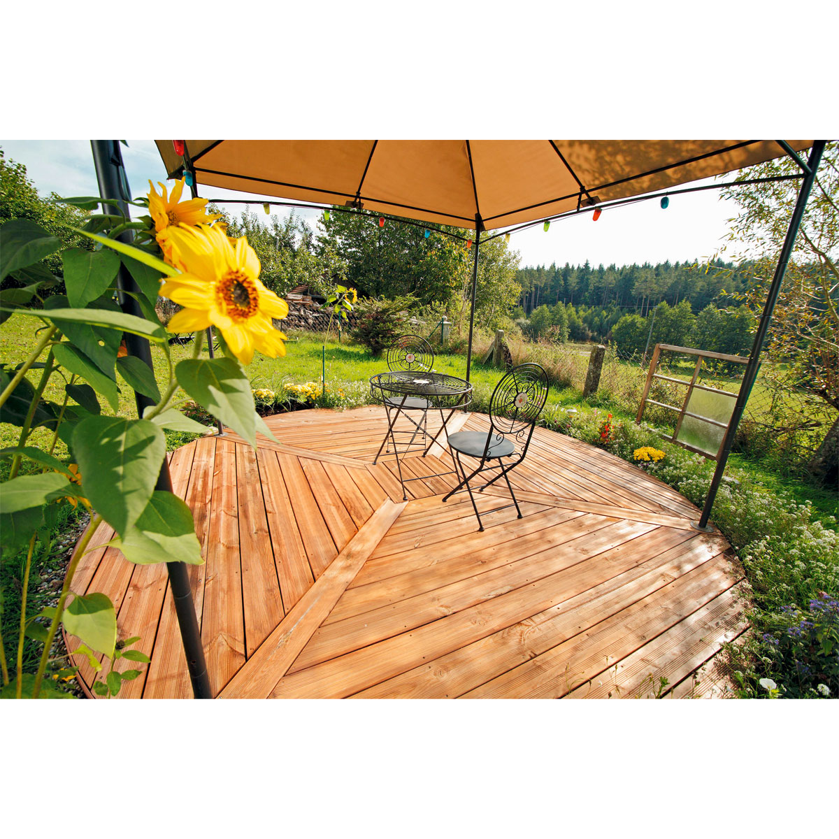 Rettenmeier Terrassendiele Kiefer/Teak 300 x 14,5 x 2,8 cm Bild 4